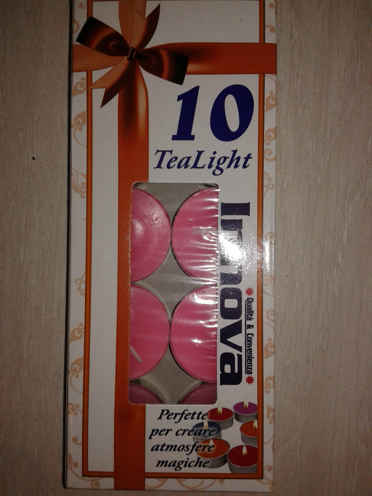 10 CANDELE LUMINI PROFUMATI COLORE ROSA CANDELA LUMINO DECORAZIONE CASA