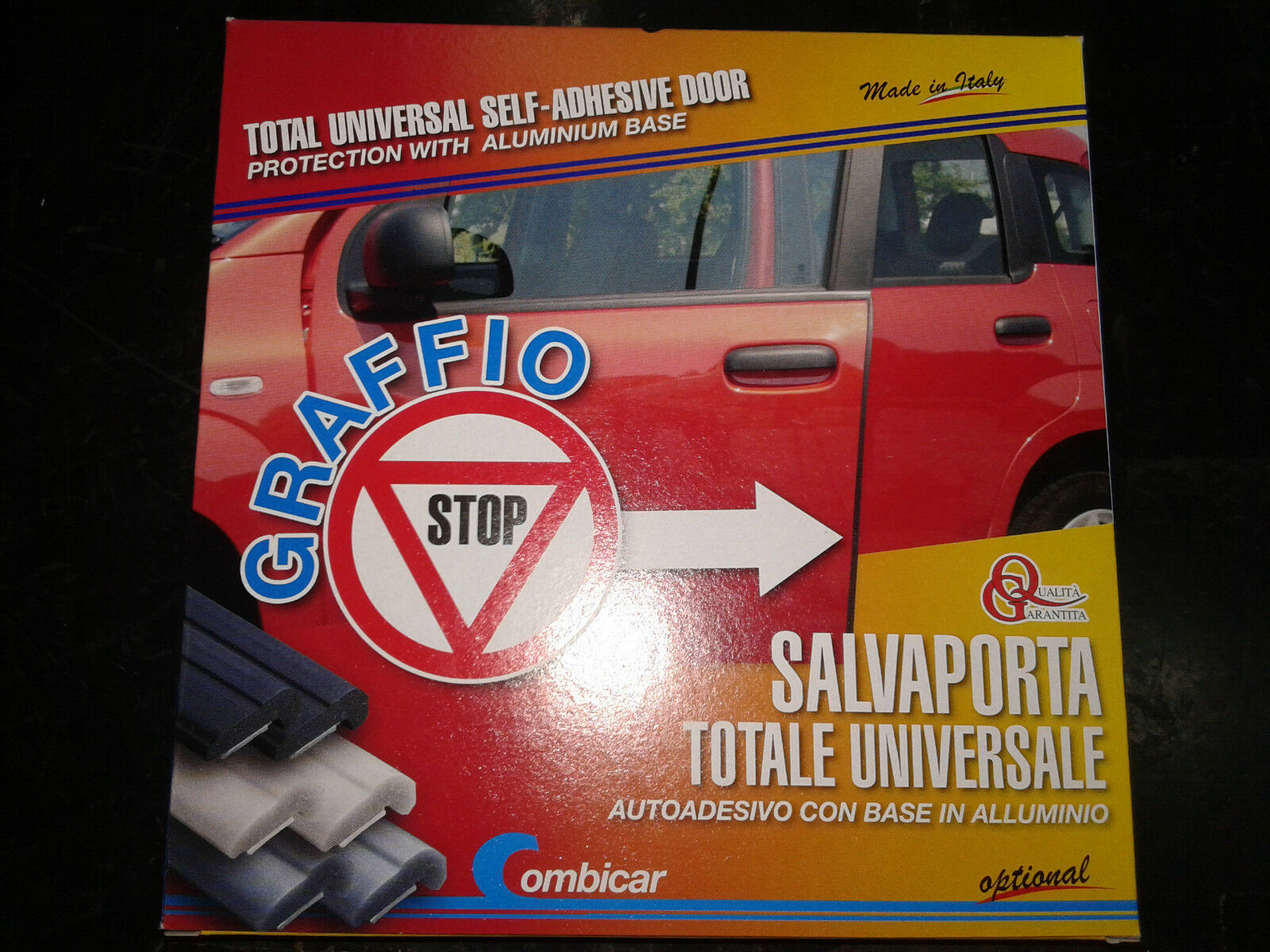 Rotolo Salvaporte Profilo Bordo Portiera Nero mt 1,40 Resistente Biadesivo 3M