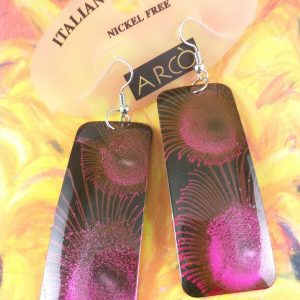 Arcò Bijoux Orecchini Nickel Free Fantasia Rosso Eleganti Bigiotteria di Qualità