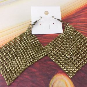 Arcò Bijoux Orecchini Pendenti a rete Colore Oro Bigiotteria di Qualità