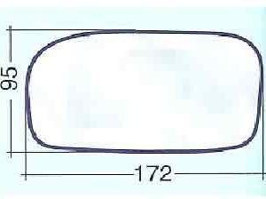 Per Honda Civic 3 porte dal 2001>2003 Vetro Dx Cromato per Specchietto Retrovisore