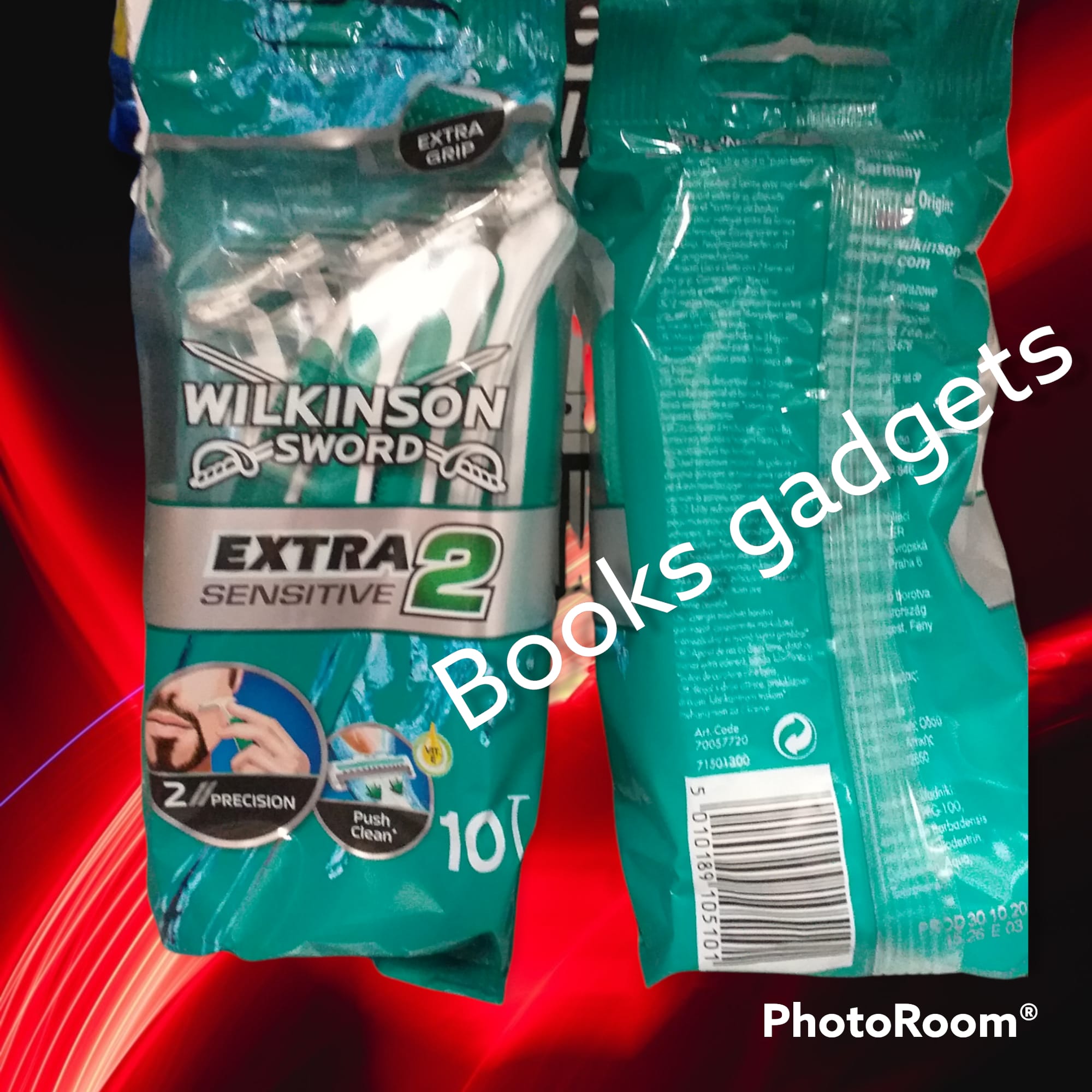 1 Conf. (10 Lamette) Wilkinson Sword EXTRA SENSITIVE 2 Extra Grip Push Clean