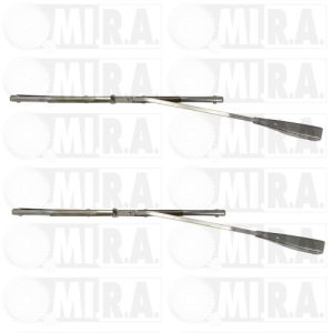 Kit Completo Spazzole e Bracci Tergi in Acciaio Inox per Fiat 500 D-F Ricambi per Auto d'epoca