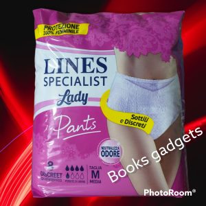 9 Conf. (72 Mutandine tg.M) Lines Specialist Lady Pants Discreet Mutandina per Incontinenti