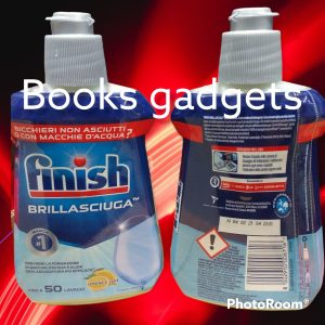 2 pz Finish Brillantante BRILLASCIUGA Limone 50 Lavaggi Previene le Macchie d'acqua 250ml