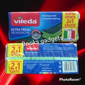 9 Conf. (27 Spugnette) Vileda Spugna Abrasiva Ultra Fresh Salva Unghie x Piatti