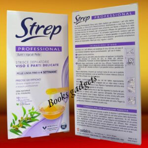 8002340009356 2 pz Strep Professionale (20 Strisce Depilatorie + 3 Salviette) VISO E PARTI DELICATE