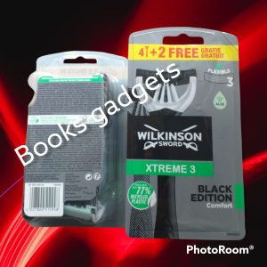 9 Conf. (54 Lamette) Wilkinson Xtreme 3 Black Edition 4+2 Rasoio Uomo Flexible Comfort