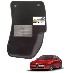 Compatibile con Alfa Romeo 159 Set 4 Tappetini in Moquette con 4 Attacchi