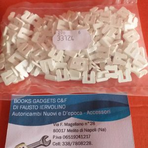Kit 30 pz Clip Bottone Fissaggio Centrale Targa Universale Bianco