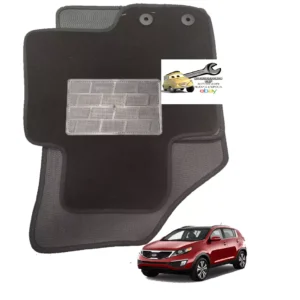 Compatibile con Kia Sportage 09.2010>12.2015 Set 4 Tappetini in Moquette C/3 Att