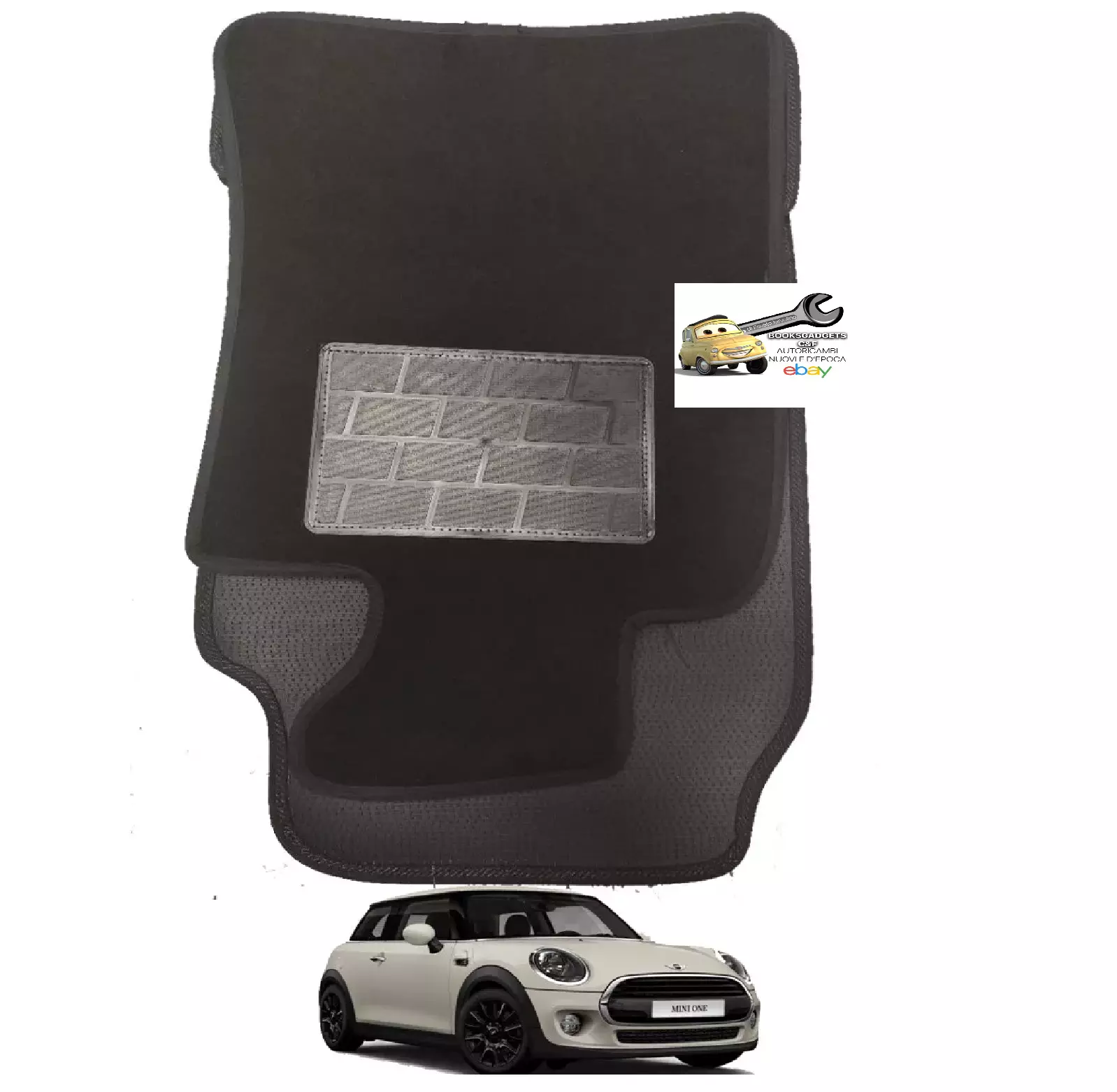 Compatibile con Mini One Set 4 Tappeti Tappetini in Moquette Senza Attacchi