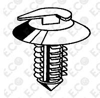 Clip Sujetapáneles Original Para Lancia Delta 831 - Pieza De Fijación Interior, Color Negro