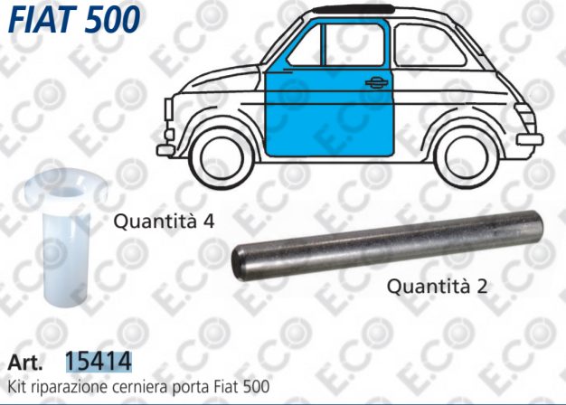 Per Fiat 500 d'epoca Kit 6 pz Riparazione Cerniera Porta