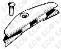 Per Renault Clio I 1990 Kit 10 pz Pattino Fissaggio Cristallo Lat. 7700784059 - immagine 3