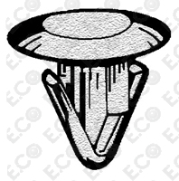Kit 500 pz Bottoni Clip Neri per Fissaggio Targa Immatricolazione