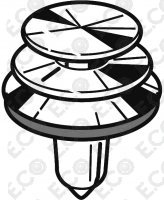 Per Fiat Panda 2003>2012 Kit 8 Bottone Graffetta Clip Molletta Fissaggio Fanalini Direzionali e Stop