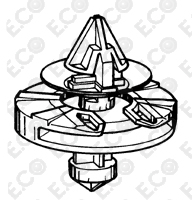 Kit 3 pz Bottone Clip Molletta Graffetta Fissaggio Porta-Pannello 1H0868243B