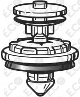 Kit 50pz Bottone Clip Fermapannello Nero Fissaggio Porta-Pannello 6Q0868243