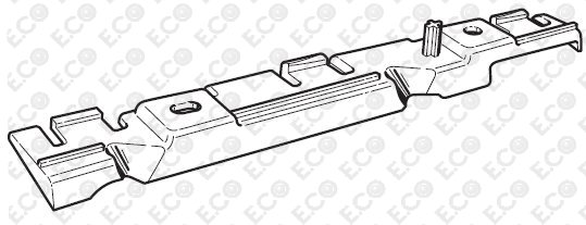Per Abarth 500 dal 2008> Kit 5 pz Staffa Paraurti Anteriore Sx (Lato Guidatore) Nero