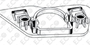 Per Lancia Ypsilon dal 2011> Staffa Paraurti Anteriore Centrale Dx Nera