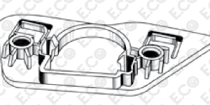 Per Lancia Ypsilon dal 2011> Staffa Paraurti Anteriore Centrale Sx Nera