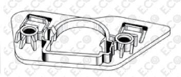 Per Lancia Ypsilon dal 2011> Staffa Paraurti Anteriore Centrale Sx Nera
