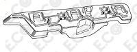 Per Fiat Grande Punto dal 2009> Staffa Paraurti Anteriore Dx Nera