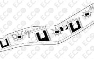 Per Fiat 500L dal 2013 Staffa Paraurti Anteriore Sx 51988465