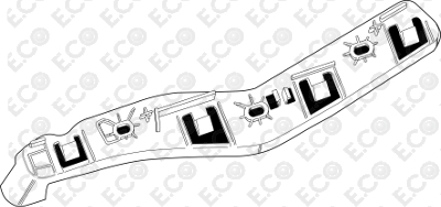 Per Fiat 500L dal 2013 Staffa Paraurti Anteriore Sx 51988465