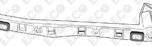 Per Fiat 500L dal 2013 Staffa Paraurti Posteriore Sx 51988465