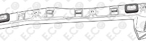 Per Fiat 500L dal 2013 Staffa Paraurti Posteriore Dx 51988464