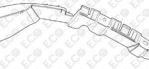 Per Fiat 500 dal 2007> Staffa Paraurti Posteriore Sx 52046539