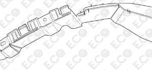 Per Fiat 500 dal 2007> Staffa Paraurti Posteriore Dx 52046540