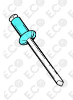 Kit 100 pz Rivetto in Alluminio Blu per Fissaggio Targa Immatricolazione Auto