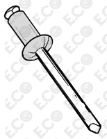 Kit 100 pz Rivetto in Alluminio Bianco per Fissaggio Targa Immatricolazione Auto