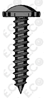 Kit 200 Viti Nere Autofilettanti per Fissaggio Ripari e Rivestimenti V4,8xL22mm