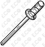 Per Mercedes Vari Modelli Kit 50 pz Rivetto in Allluminio 6,40mmxL11.00xT11.00mm