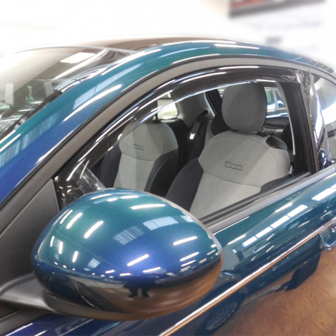 Per Fiat 500 Elettrica dal 2021> Coppia Deflettori Aria Antivento Anteriori Cora