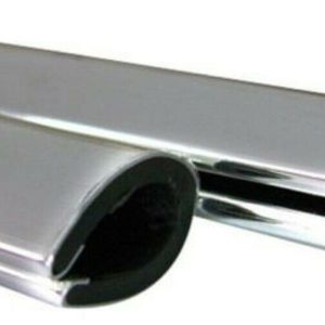 COPPIA PROFILO BORDO PORTIERA CROMATO CM65 CON RESISTENTE ADESIVO BUTILICO