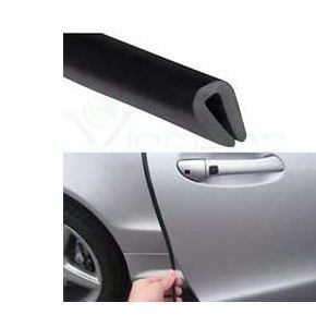COPPIA PROFILO BORDO PORTIERA NERO CM65 CON RESISTENTE ADESIVO BUTILICO HOT-MELT