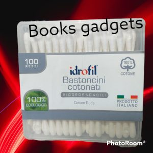 1 Conf. (100 Bastoncini Cotonati) Idrofil Cotton Fioc Biodegradabili 100%Ecologici