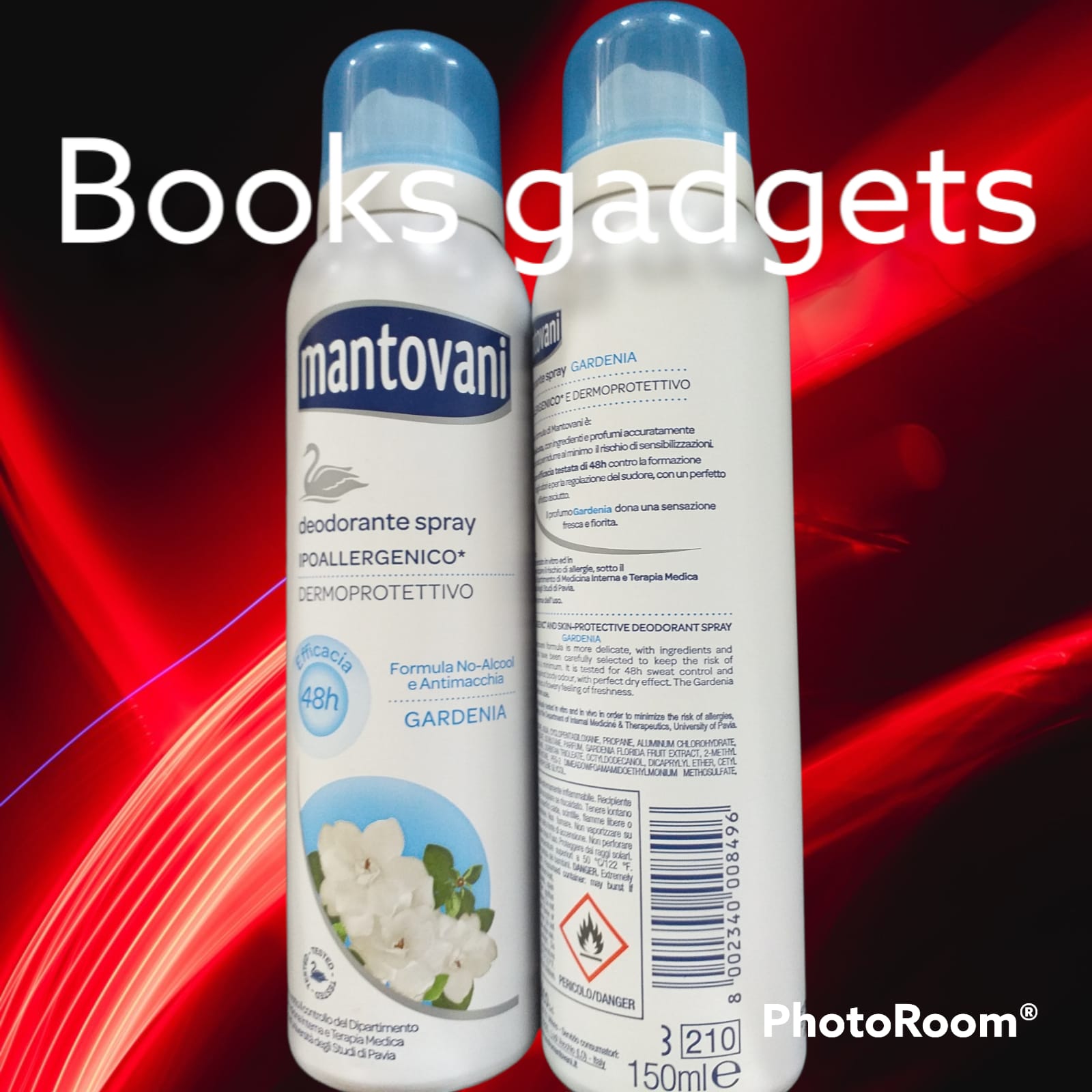 10 pz Mantovani Deo Spray Gardenia Formula No-Alcool Deodorante 150ml