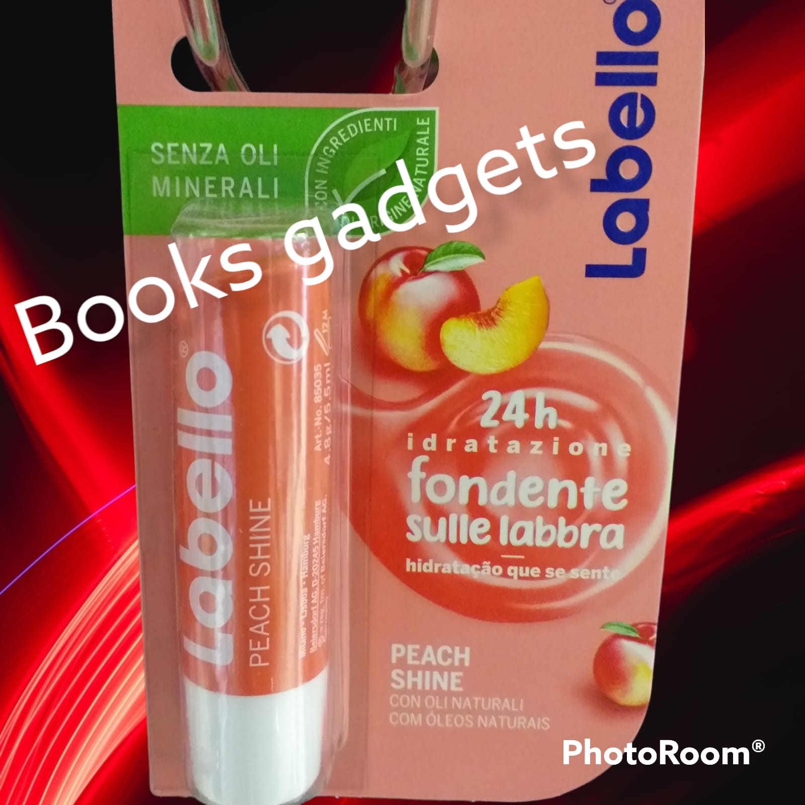 1 pz Labello Peach Shine 24h Idratazione fondente sulle Labbra Idratante