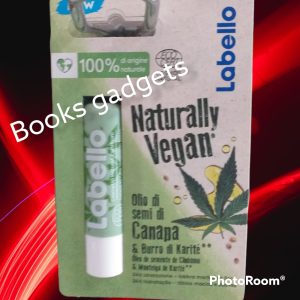 2 pz Labello Naturally Vegan con Olio di Semi Canapa & Burro di Karite Labbra Morbide e Lisce