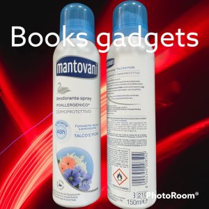 2 pezzi Mantovani Deo Spray Talco e Fiori Deodorante Anti-Macchia 150ml