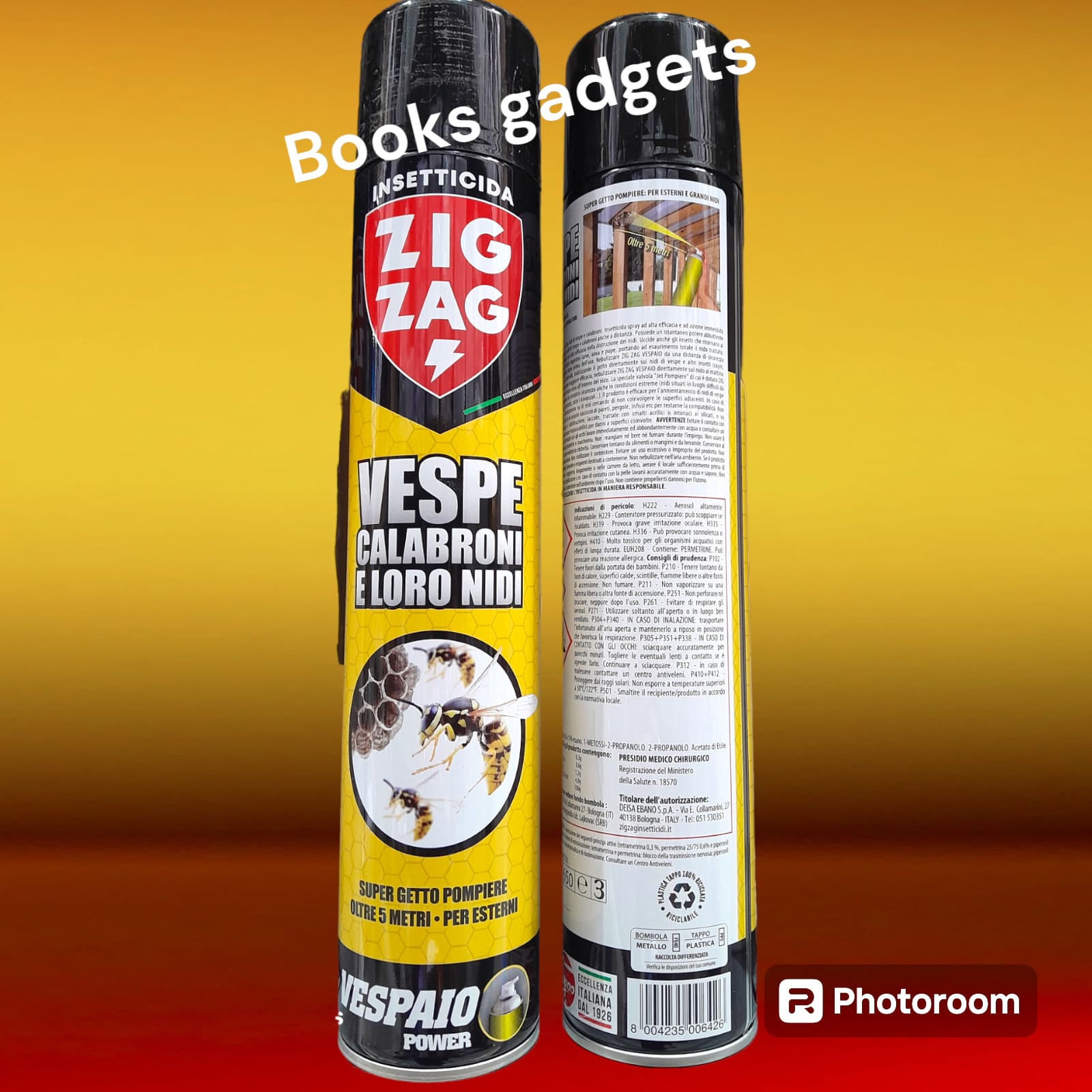 1 Flacone Zig Zag Insetticida Spray Vespe Calabroni e loro Nidi Getto Oltre 5mt