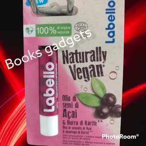 2 pz Labello Naturally Vegan con Olio di Semi di Acai & Burro di Karite Labbra Morbide e Lisce