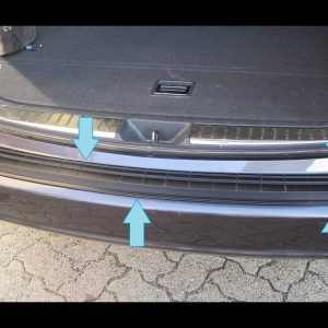 PROTEZIONE SOGLIA BAULE BUMPERS NERO PROFILO IN PVC CON ADESIVO 3M 1 Mt x 9 cm