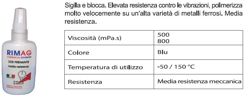 Frena Filetti Medio (Blu) Sigilla e Blocca x Materiali Ferrosi contro Vibrazioni 50ml - immagine 3